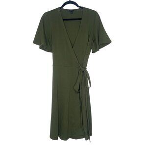 LOFT Olive Green Midi Dress